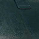 SAINT LAURENT Y Line Clutch Bag Patent leather Green Gold Auth 163062-4