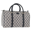 GUCCI GG Supreme Boston Bag PVC Navy Gold 002 39 6842 Auth 163068-1