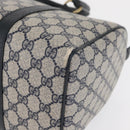 GUCCI GG Supreme Boston Bag PVC Navy Gold 002 39 6842 Auth 163068-11