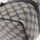 GUCCI GG Supreme Boston Bag PVC Navy Gold 002 39 6842 Auth 163068-12