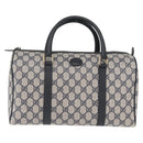 GUCCI GG Supreme Boston Bag PVC Navy Gold 002 39 6842 Auth 163068-2