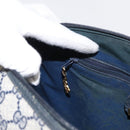 GUCCI GG Supreme Boston Bag PVC Navy Gold 002 39 6842 Auth 163068-21