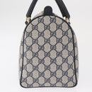 GUCCI GG Supreme Boston Bag PVC Navy Gold 002 39 6842 Auth 163068-4