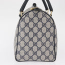 GUCCI GG Supreme Boston Bag PVC Navy Gold 002 39 6842 Auth 163068-5