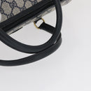 GUCCI GG Supreme Boston Bag PVC Navy Gold 002 39 6842 Auth 163068-7