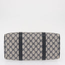 GUCCI GG Supreme Boston Bag PVC Navy Gold 002 39 6842 Auth 163068-9