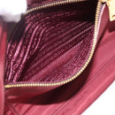 PRADA Hand Bag Nylon 2way Bordeaux Gold Auth 163074-27