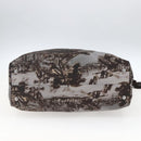 PRADA Hand Bag Nylon 2way Brown Silver Auth 163076-5
