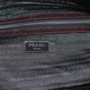 PRADA Hand Bag Nylon 2way Brown Silver Auth 163076-21