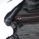 PRADA Hand Bag Nylon 2way Brown Silver Auth 163076-22