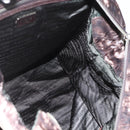 PRADA Hand Bag Nylon 2way Brown Silver Auth 163076-23