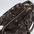 PRADA Hand Bag Nylon 2way Brown Silver Auth 163076-6