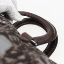PRADA Hand Bag Nylon 2way Brown Silver Auth 163076-14