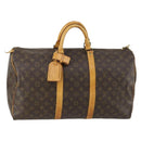 LOUIS VUITTON Monogram Keepall 50 Boston Bag M41426 LV Auth 163080-1