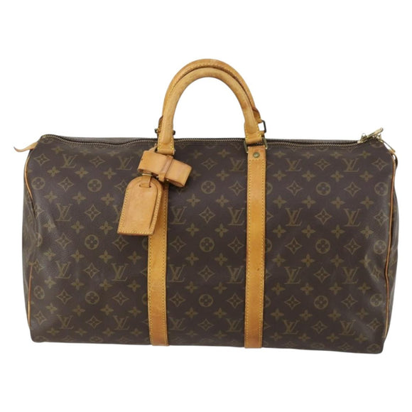 LOUIS VUITTON Monogram Keepall 50 Boston Bag M41426 LV Auth 163080