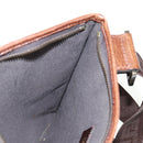 FENDI Zucca Canvas Shoulder Bag PVC Black Brown Auth 163081V-20