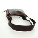 FENDI Zucca Canvas Shoulder Bag PVC Black Brown Auth 163081V-7