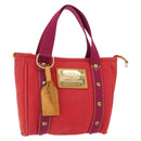 LOUIS VUITTON Antigua Cabas PM Tote Bag Canvas Rouge M40037 LV Auth 163083-1