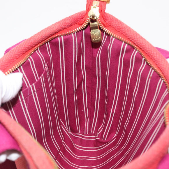 LOUIS VUITTON Antigua Cabas PM Tote Bag Canvas Rouge M40037 LV Auth 163083