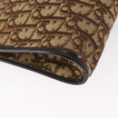Christian Dior Trotter Canvas Shoulder Bag Beige Gold Auth 163084-15