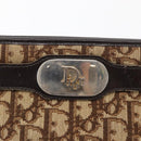 Christian Dior Trotter Canvas Shoulder Bag Beige Gold Auth 163084-17