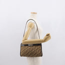 Christian Dior Trotter Canvas Shoulder Bag Beige Gold Auth 163084-21