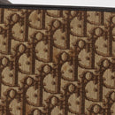 Christian Dior Trotter Canvas Shoulder Bag Beige Gold Auth 163084-3