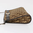 Christian Dior Trotter Canvas Shoulder Bag Beige Gold Auth 163084-5