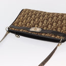 Christian Dior Trotter Canvas Shoulder Bag Beige Gold Auth 163084-7