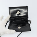 Salvatore Ferragamo Vala Shoulder Bag Patent leather Black Silver Auth 163086-10