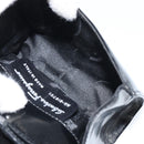 Salvatore Ferragamo Vala Shoulder Bag Patent leather Black Silver Auth 163086-11