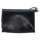 Salvatore Ferragamo Vala Shoulder Bag Patent leather Black Silver Auth 163086-2