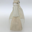 PRADA Shoulder Bag Nylon Leather Ivory Silver Auth 163087-3