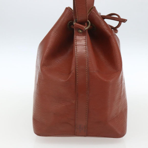 LOUIS VUITTON Epi Petit Noe Shoulder Bag Brown M44103 LV Auth 163091