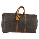 LOUIS VUITTON Monogram Keepall Bandouliere 55 Boston Bag M41414 LV Auth 163092-1