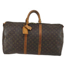LOUIS VUITTON Monogram Keepall Bandouliere 55 Boston Bag M41414 LV Auth 163092-13