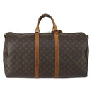 LOUIS VUITTON Monogram Keepall Bandouliere 55 Boston Bag M41414 LV Auth 163092-2