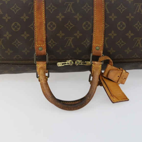 LOUIS VUITTON Monogram Keepall Bandouliere 55 Boston Bag M41414 LV Auth 163092