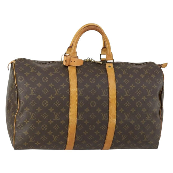 LOUIS VUITTON Monogram Keepall 50 Boston Bag M41426 LV Auth 163096