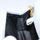 Salvatore Ferragamo Gancini Chain Shoulder Pouch Suede Gray Gold Auth 163100V-21
