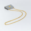 Salvatore Ferragamo Gancini Chain Shoulder Pouch Suede Gray Gold Auth 163100V-7
