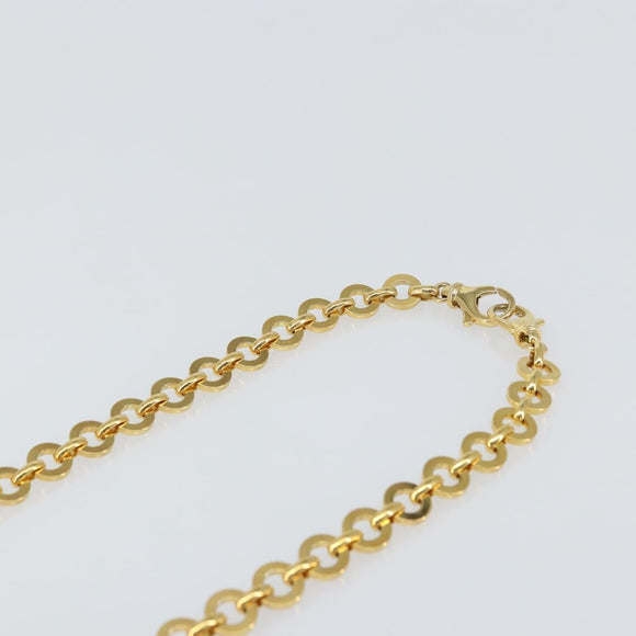 Salvatore Ferragamo Gancini Chain Shoulder Pouch Suede Gray Gold Auth 163100V