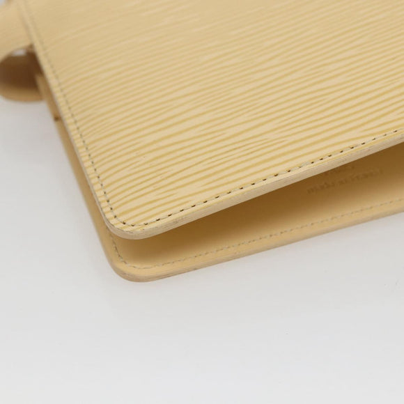 LOUIS VUITTON Epi Agenda MM Day Planner Cover Vanilla R2004A LV Auth 163109