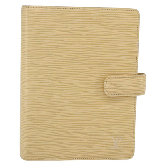 LOUIS VUITTON Epi Agenda MM Day Planner Cover Vanilla R2004A LV Auth 163109