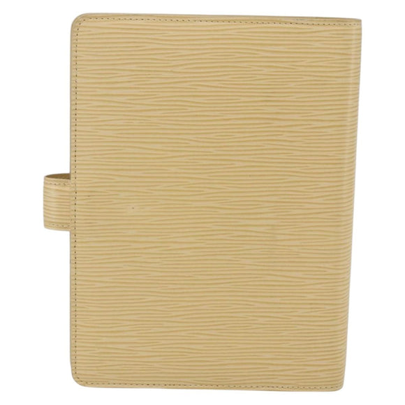 LOUIS VUITTON Epi Agenda MM Day Planner Cover Vanilla R2004A LV Auth 163109