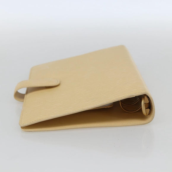 LOUIS VUITTON Epi Agenda MM Day Planner Cover Vanilla R2004A LV Auth 163109