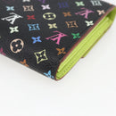 LOUIS VUITTON Multicolor Portefeuille Sarah Wallet Black M­93748 LV Auth 163111-15
