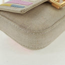 FENDI Zucca Canvas Micro Bucket Charm Multicolor Gold Auth 163112SAM-9