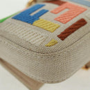 FENDI Zucca Canvas Micro Bucket Charm Multicolor Gold Auth 163112SAM-15