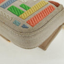 FENDI Zucca Canvas Micro Bucket Charm Multicolor Gold Auth 163112SAM-16